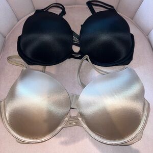 Victorias Secret size 34d push-up bras black and nude
